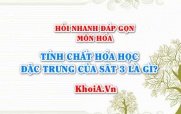 Tính chất hóa học đặc trưng của Sắt 3 là gì? Hỏi nhanh đáp gọn môn Hóa